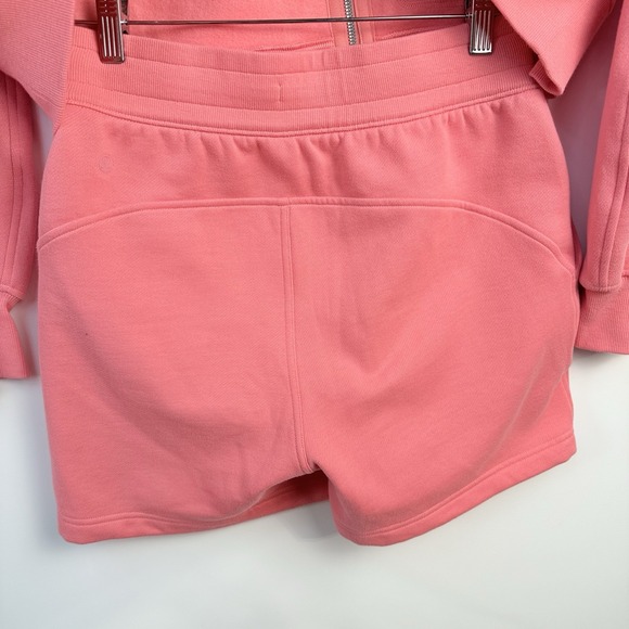 Lululemon Scuba Oversized Full-Zip + Scuba High-Rise 5" Shorts Sakura M/L 6 $196 - Picture 6 of 10